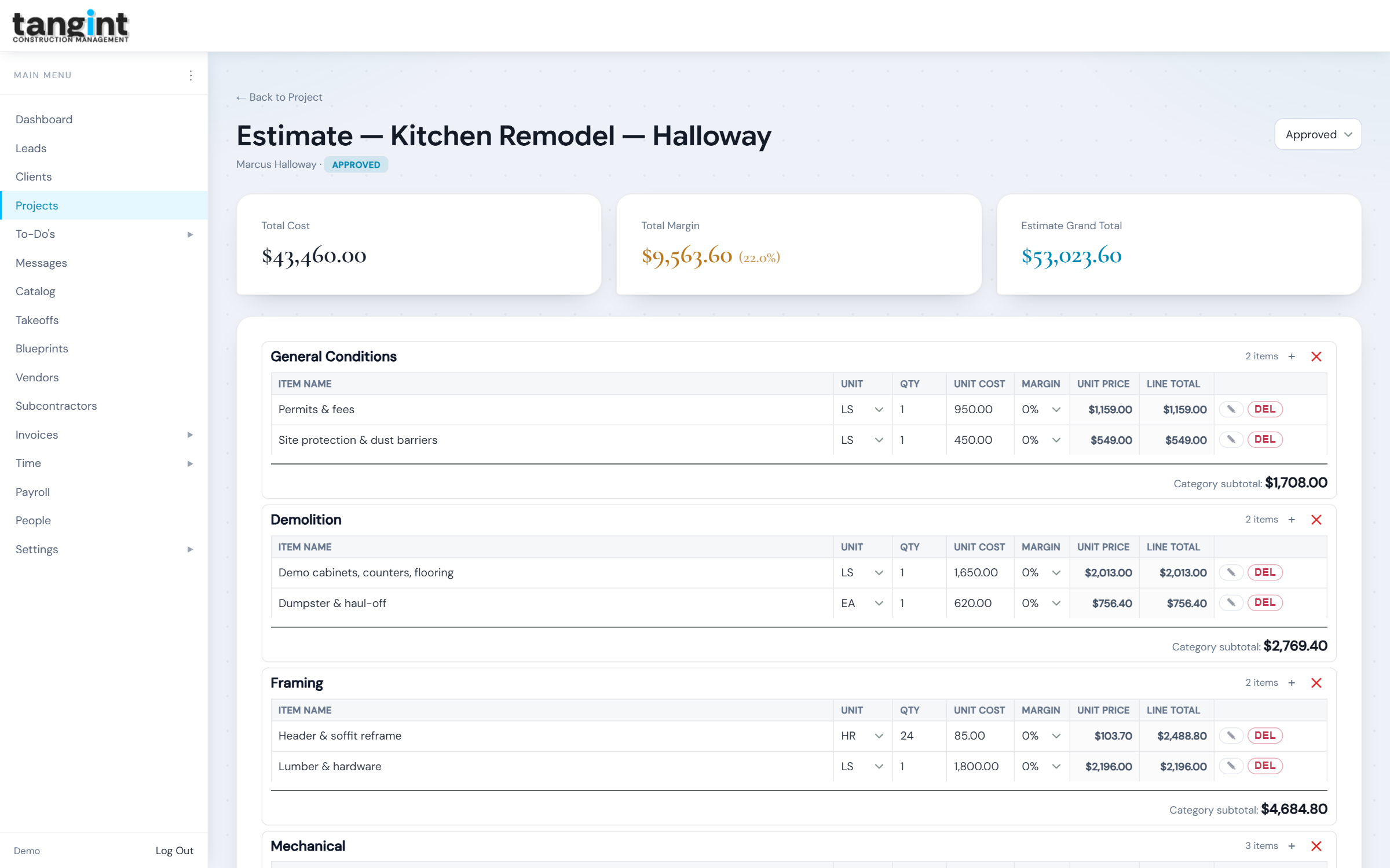 Estimate & Catalog
